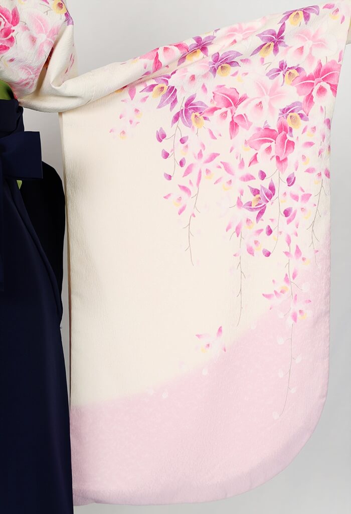 【卒業式袴レンタル/人気/安い/大学生/通販レンタル】清楚シンプル上品かわいいガーリー （オシャレ)　クリーム/ピンク/青/紺  BBB411_KOY213